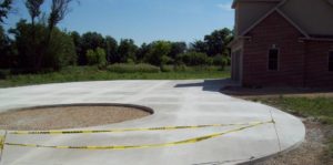 Concrete Round Driveway paving installed in miami florida